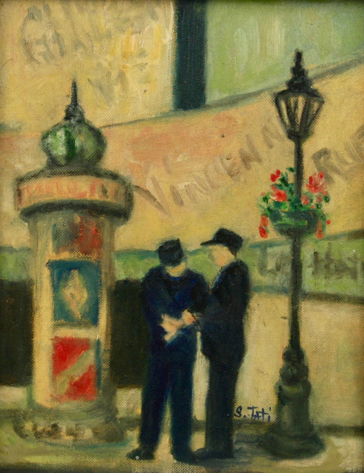 Impressionist French Old  Paris Figurative Street Landscape 1