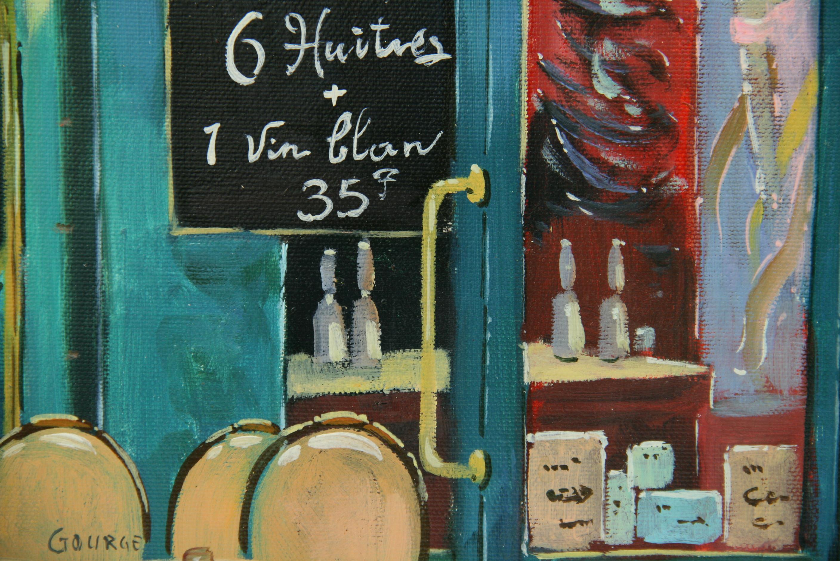 Lunch Time at The French Bistro #1 - Painting by Gourge