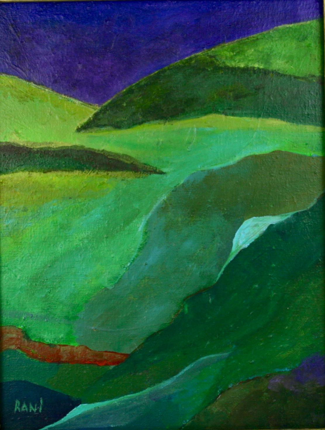 Modern American Abstract Landscape - Painting by Rani