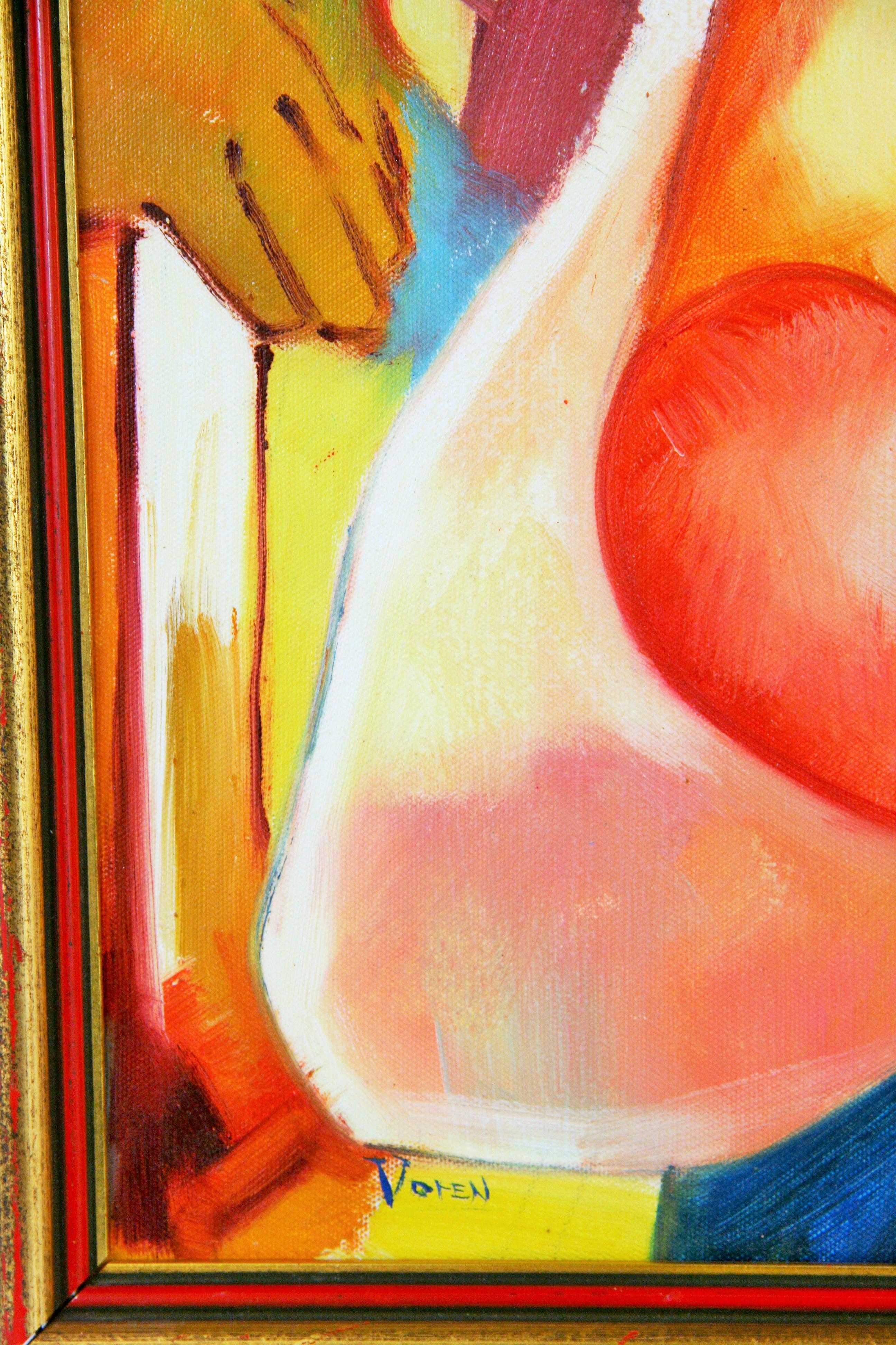  Heart on Fire Female Figurative Abstract Painting 1