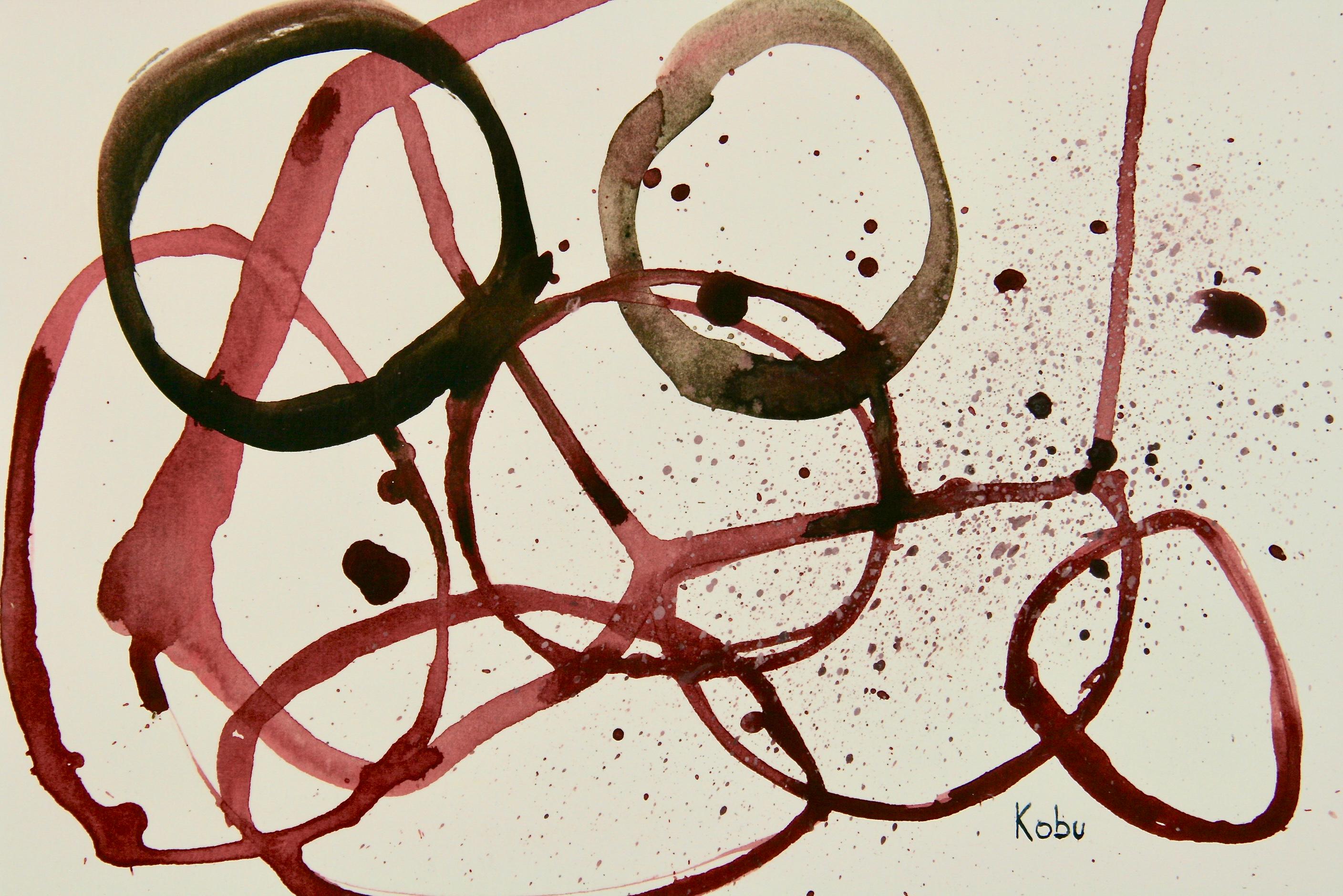 Unknown Abstract Painting - Broken Circles Abstract 