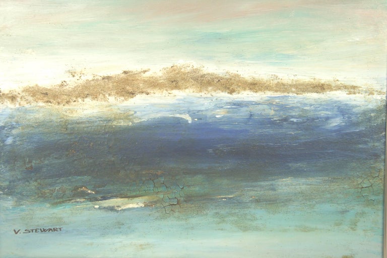 V.Stewart Landscape Painting - California Impressionist Seascape Painting