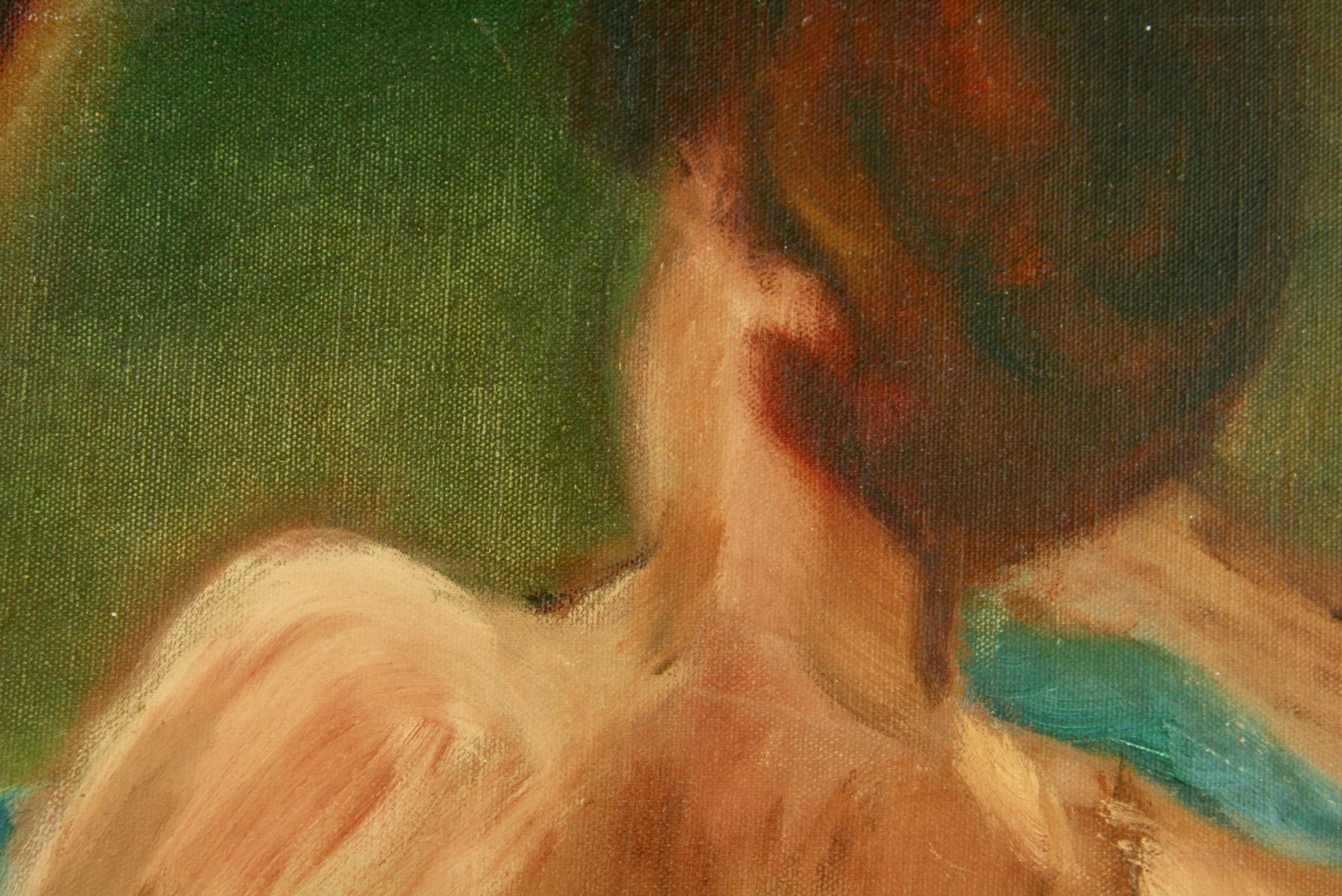Art Deco Female Nude oil Painting 1920 1