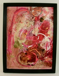  Mid Century  Abstract Red Explosion