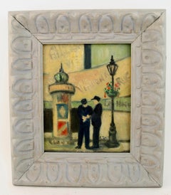 Impressionist French Old Paris Figurative Street Landscape