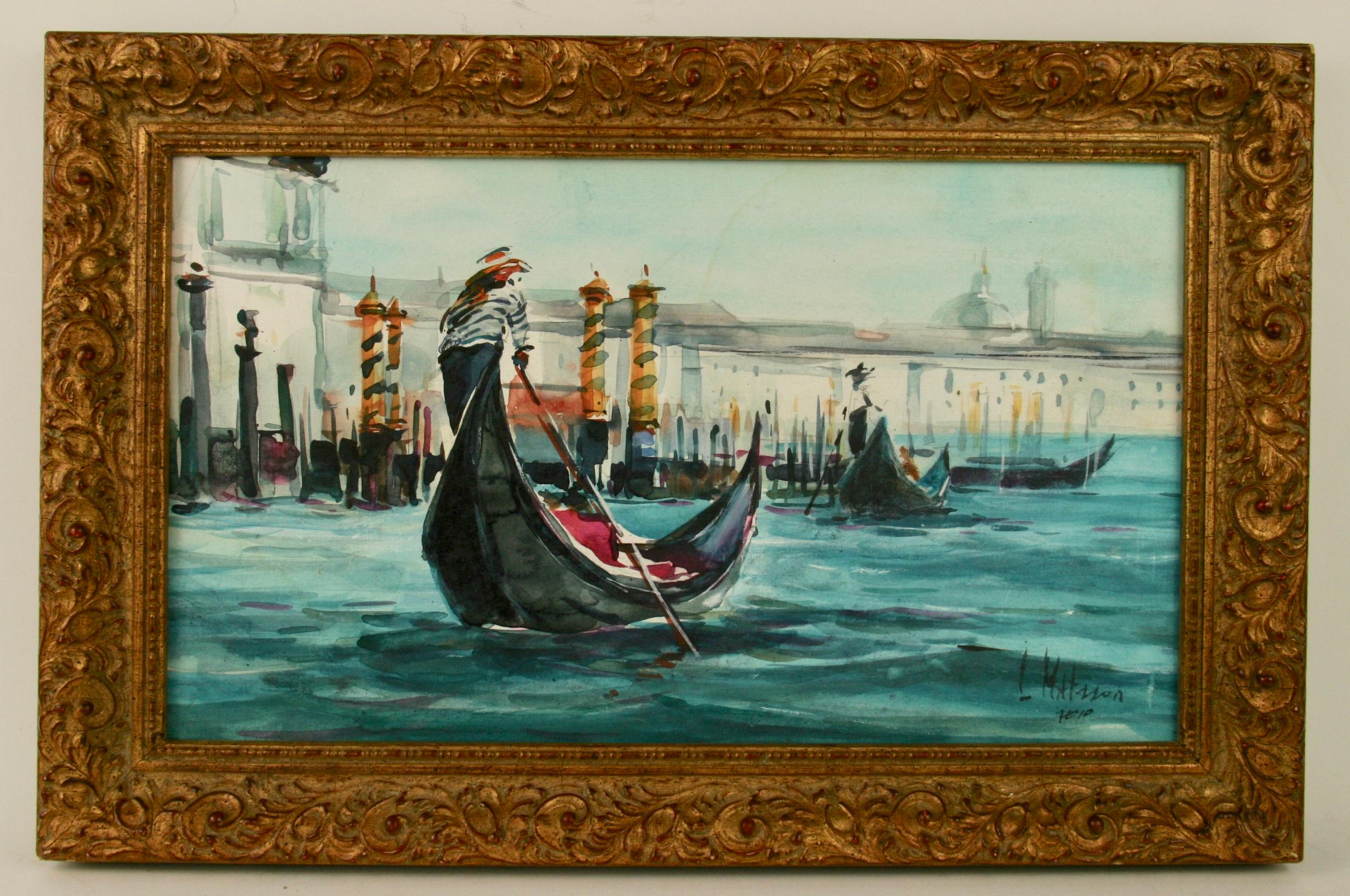 Matssor Landscape Painting - Canal Grande Venice Figurative Marine  Landscape