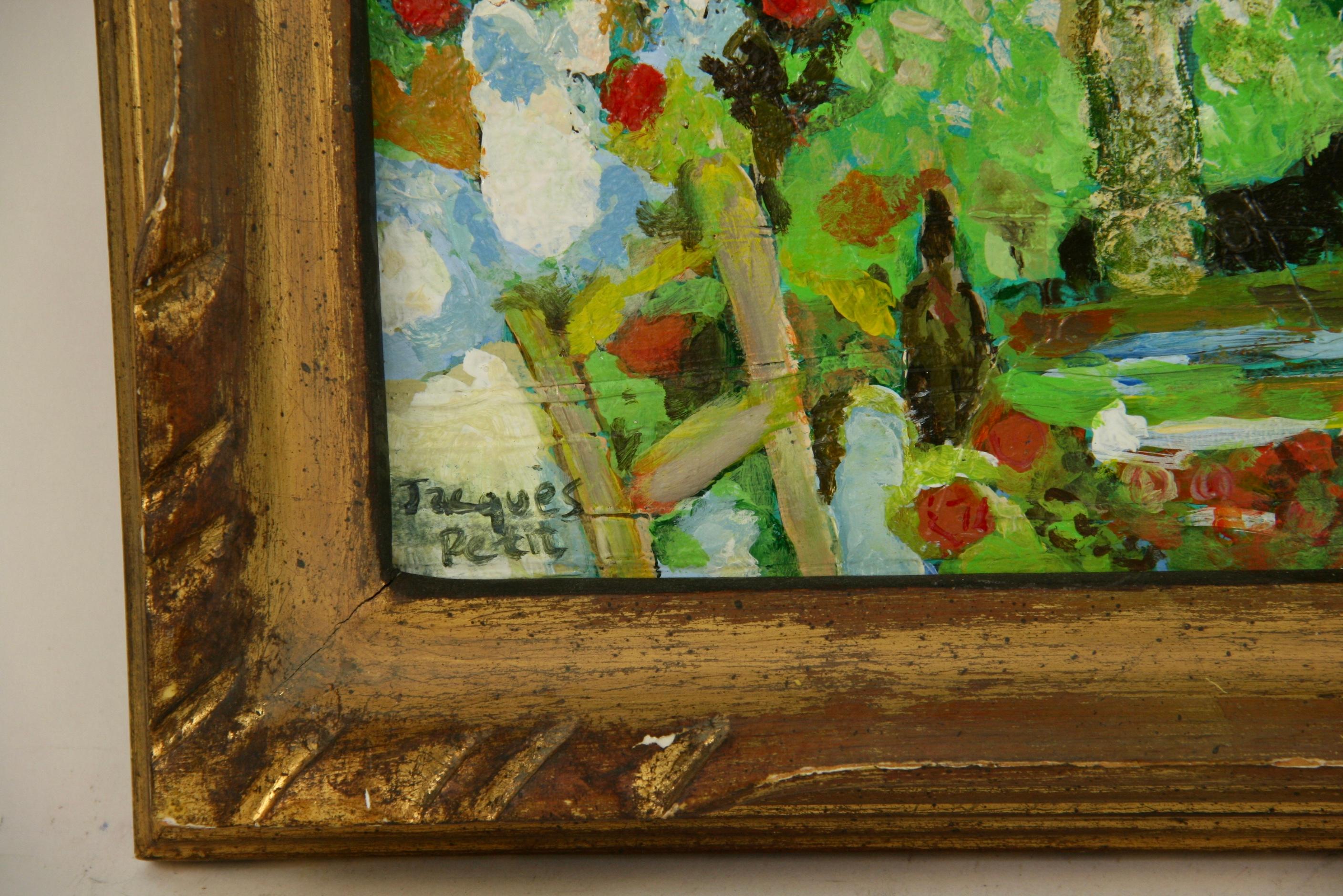 Impressionist French Landscape Painting Gazing Thru The Window   2