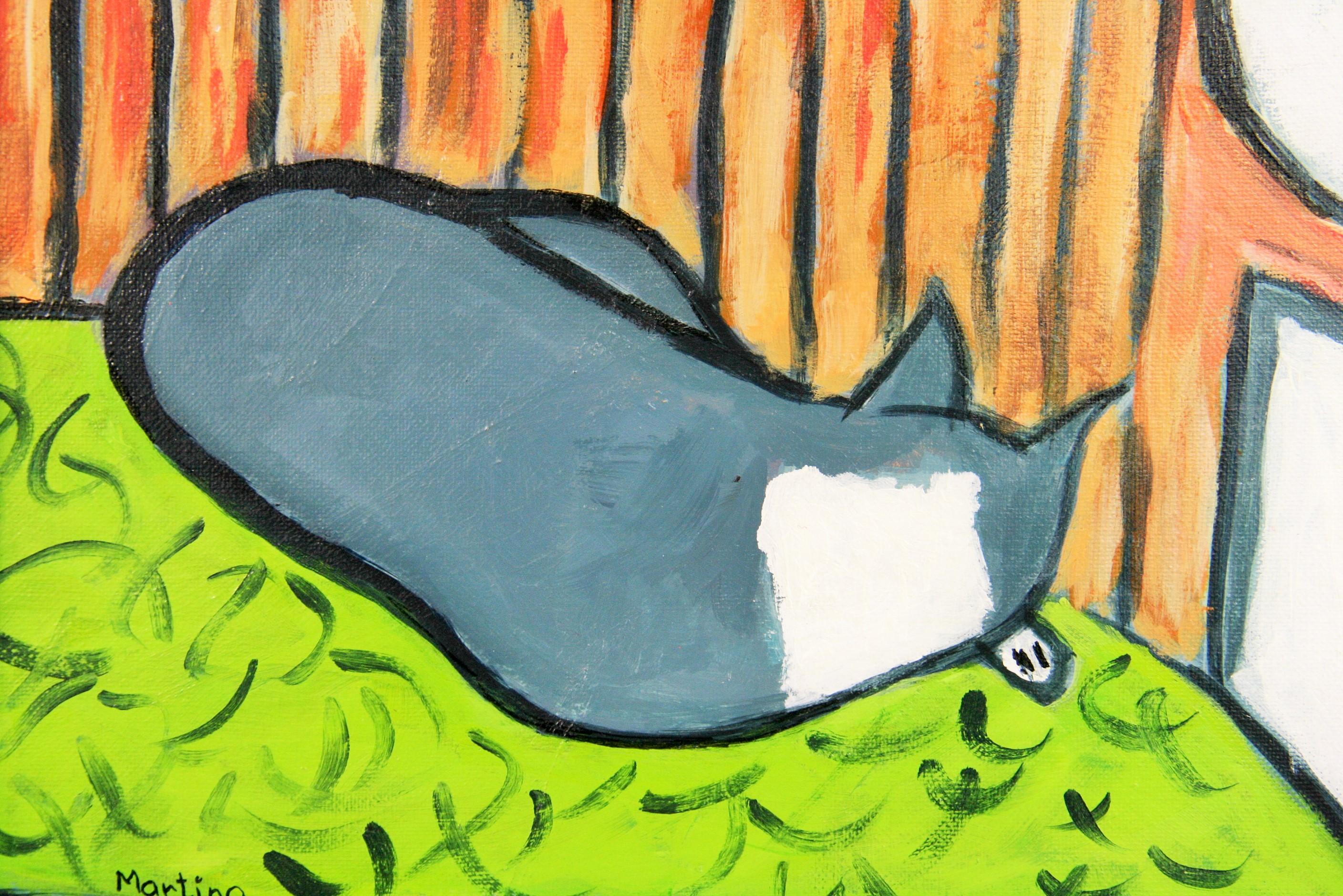 Cat Nap Animal Painting For Sale 1