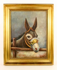 Stella  Italian Donkey  Animal  Painting 