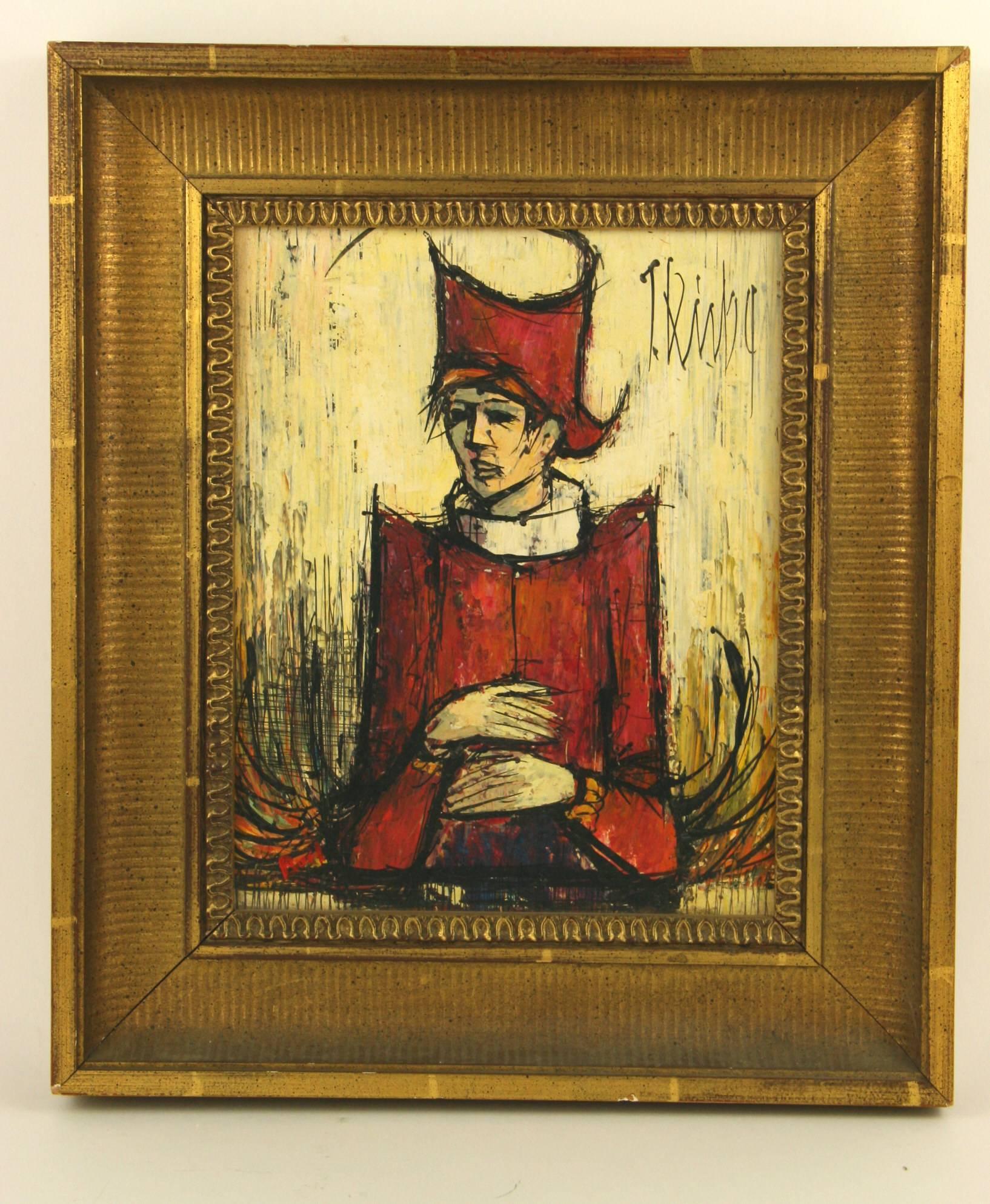 Burl Abstract Painting - Court Jester Impressionist Figurative  Painting