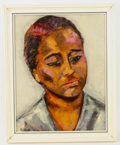 Caribbean Island Female  Portrait  Painting