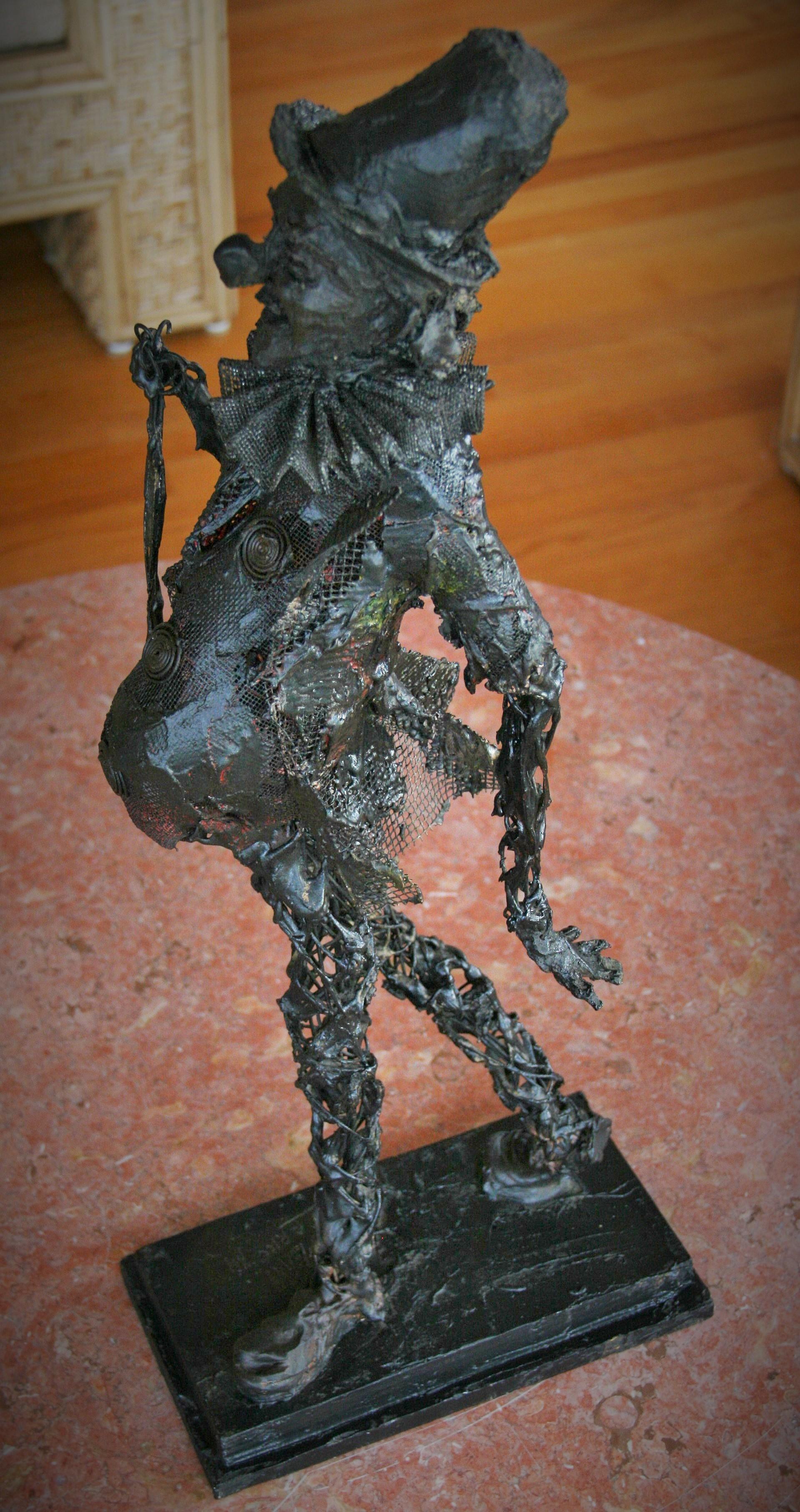 Mid Century Figural Wire Sculpture by J.Pena 1974 8