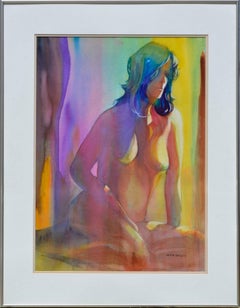 Seated Rainbow Nude Figure 