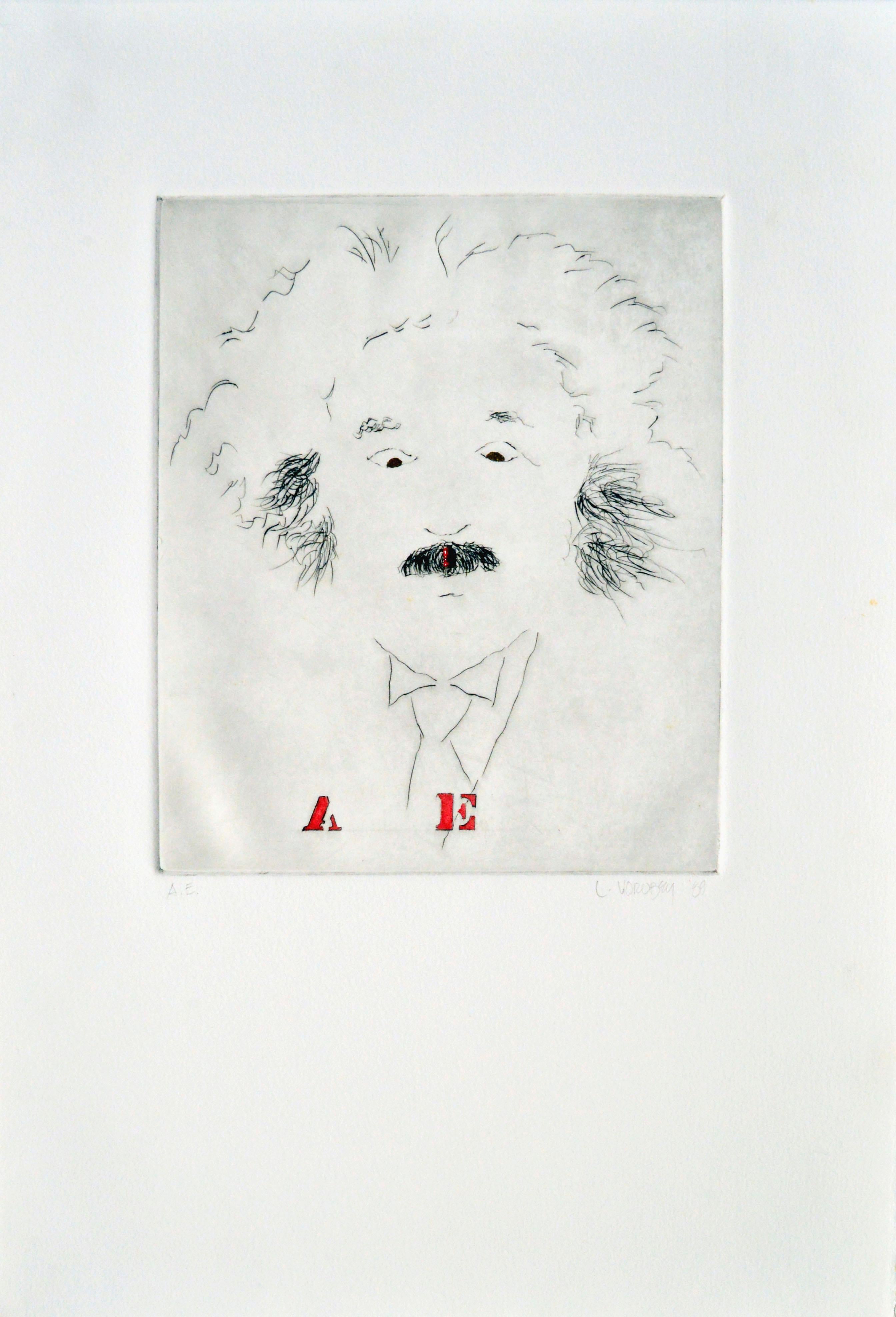 "A E", Albert Einstein Portrait #8