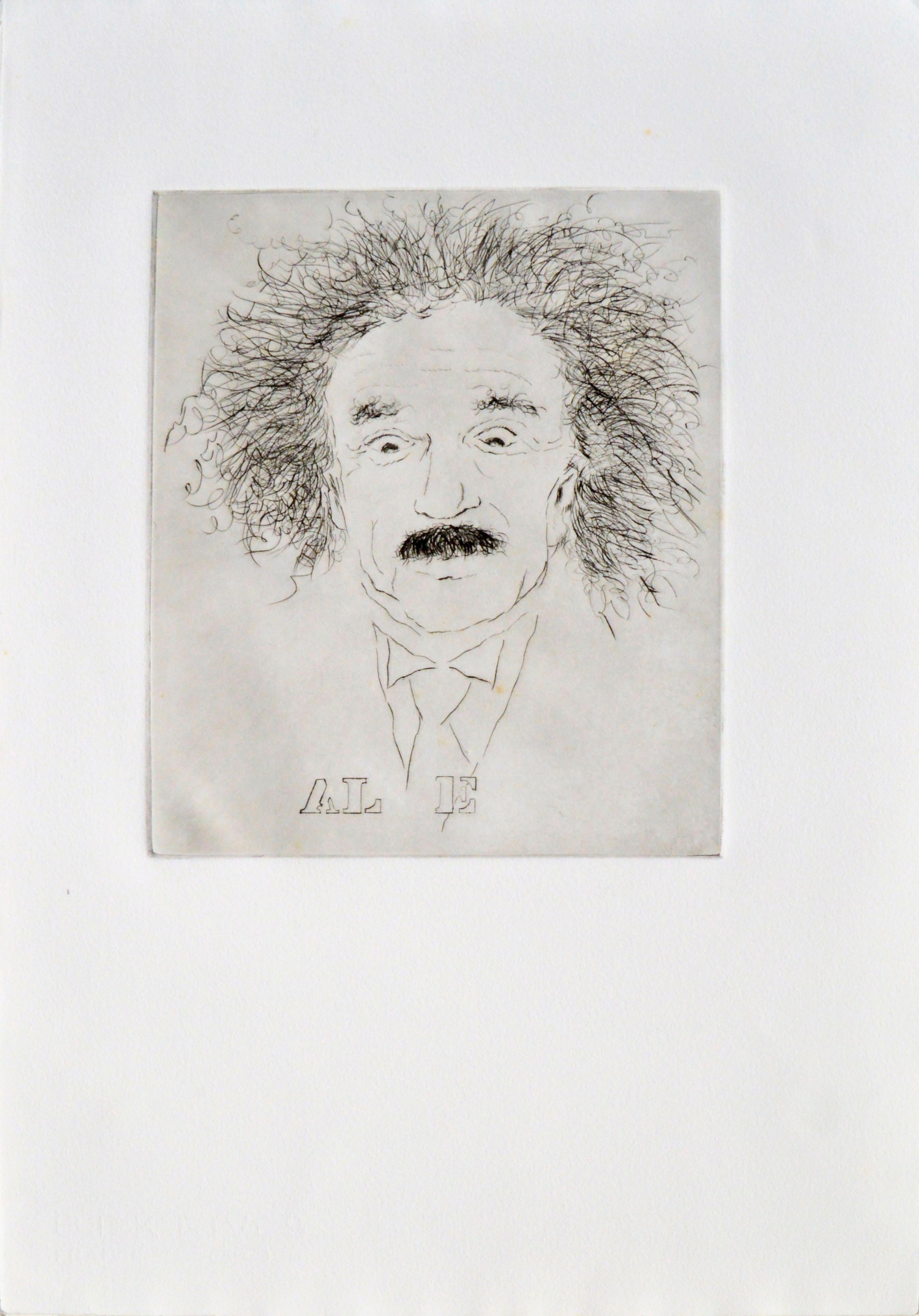 "A L E" Albert Einstein Portrait #9