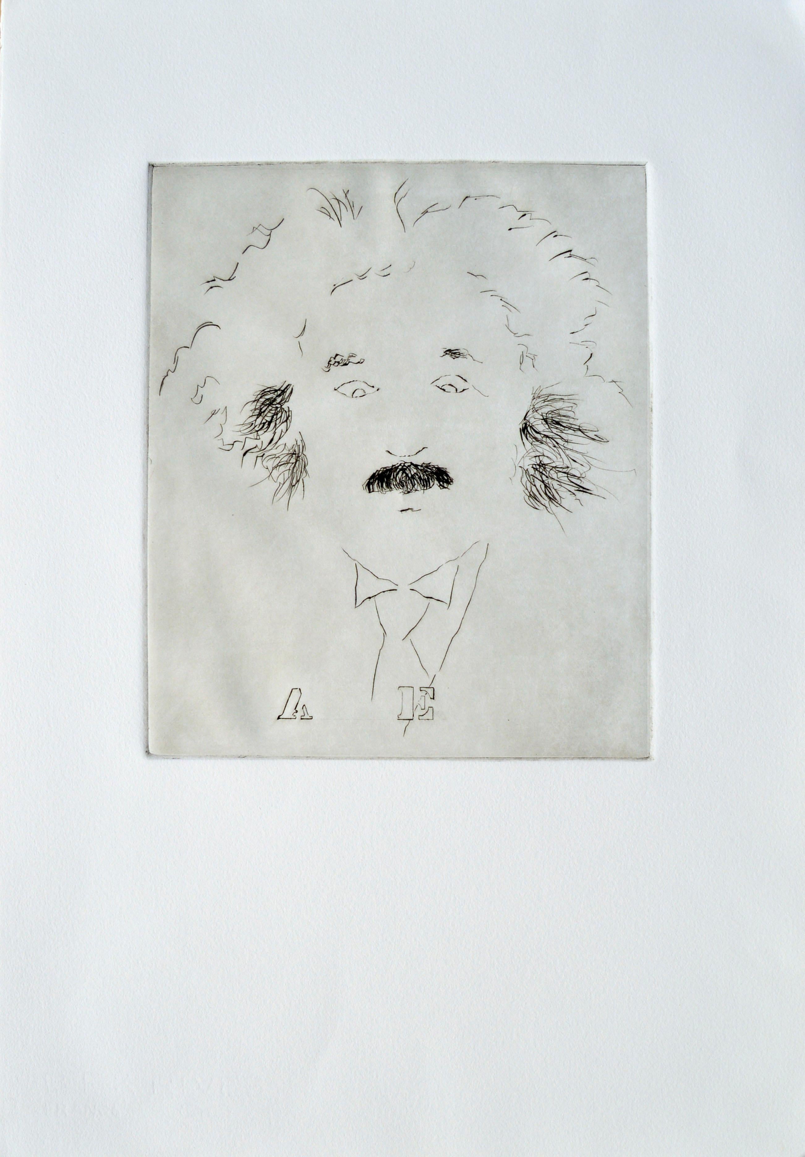 "A E" Albert Einstein Portrait #7