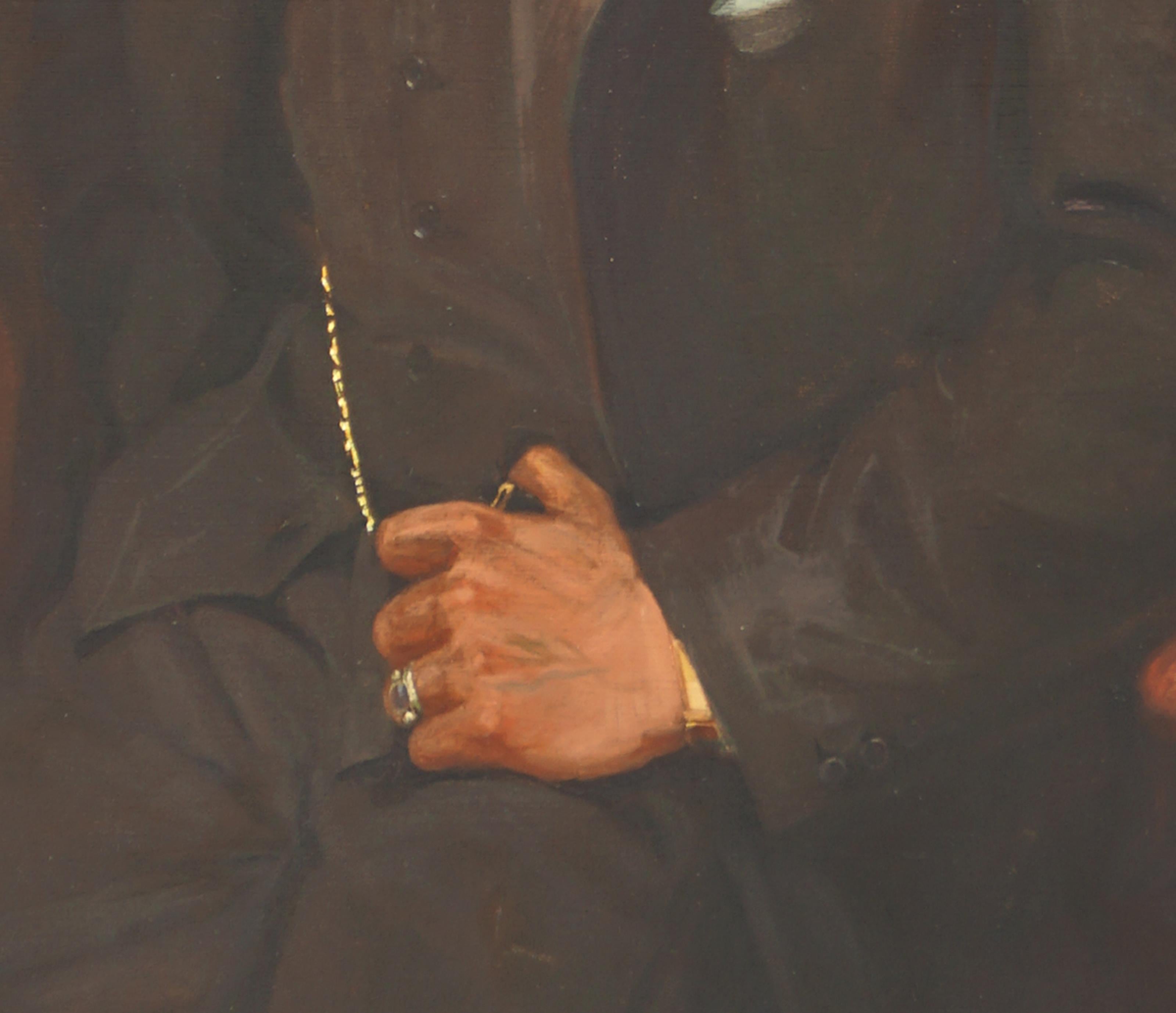 Schottisches Porträt des Gentleman David Ingles aus den 1920er Jahren  (Impressionismus), Painting, von David Nicholson Ingles