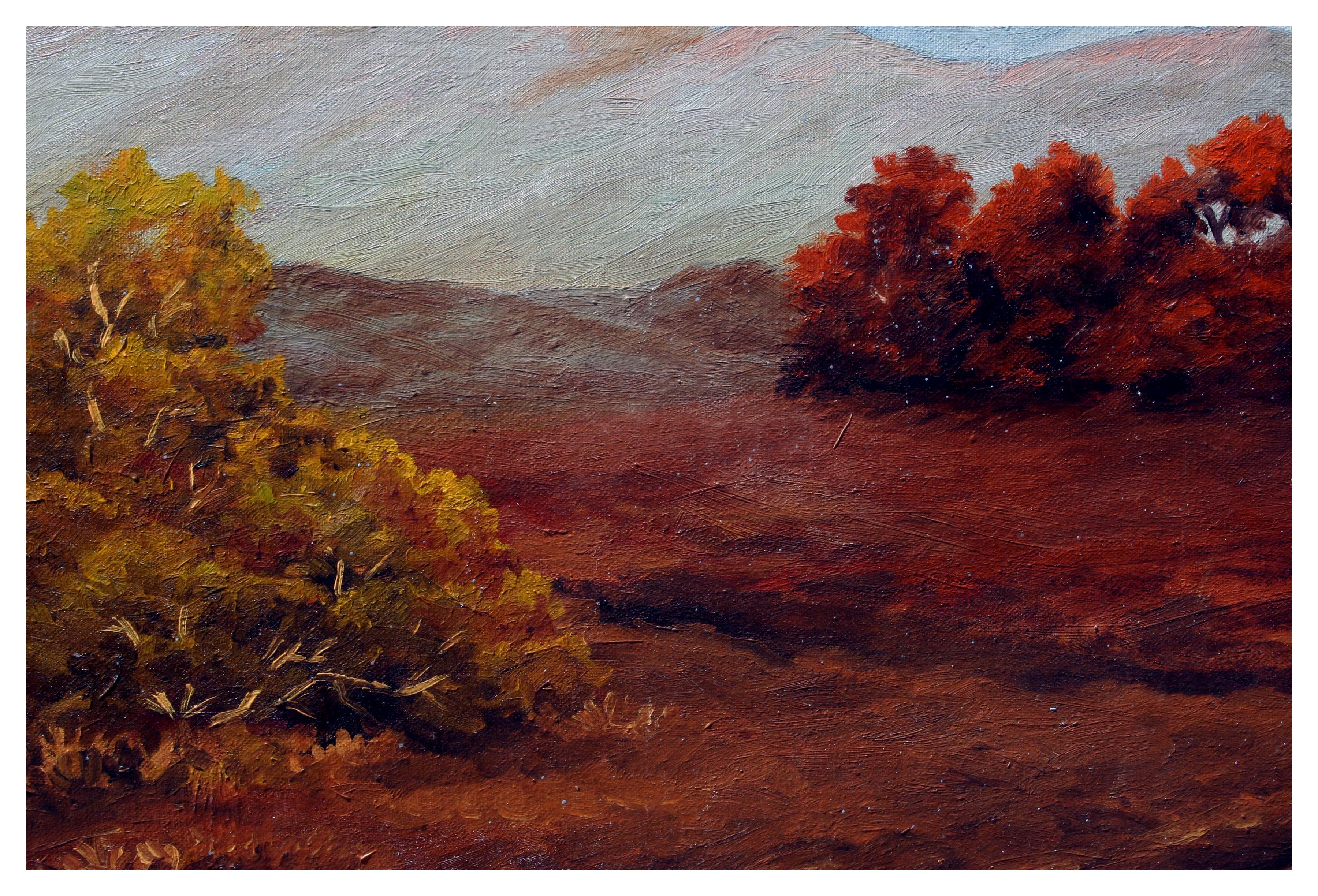 Mid Century Autumn Bay Area Mountains Landscape - Painting by Charles Eades