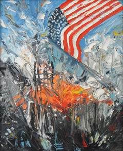 America Rising - Patriotic 9/11 Figurative Abstract