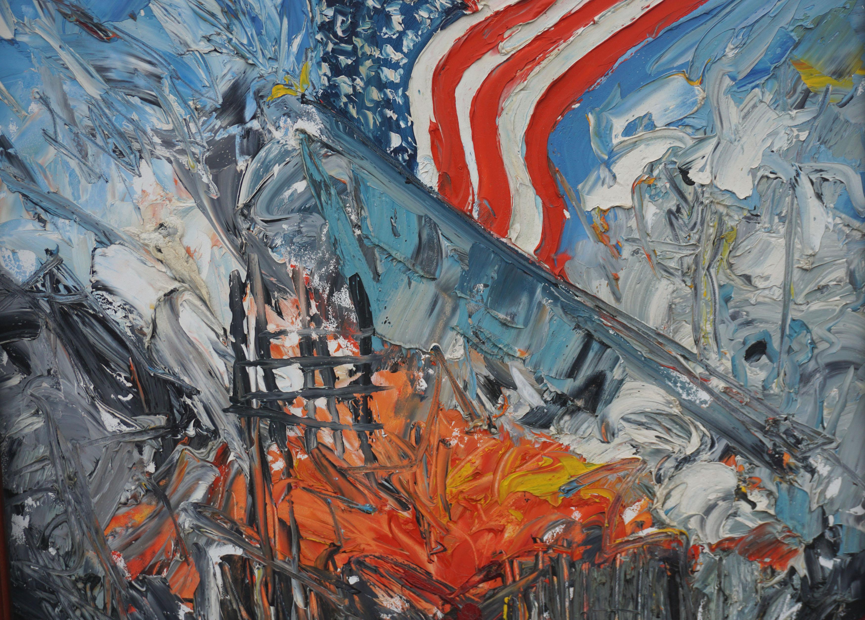 abstract patriotic art