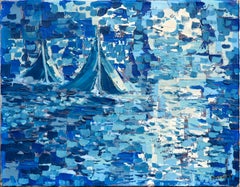 Vintage Mediterranean Sails - Abstracted Landscape