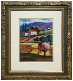 Vintage Fauvist Tuscan Landscape