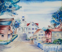 1930's Milford, CT Landscape -- First Church of Christ Congregational