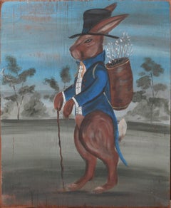 Folk Art Rabbit Pair