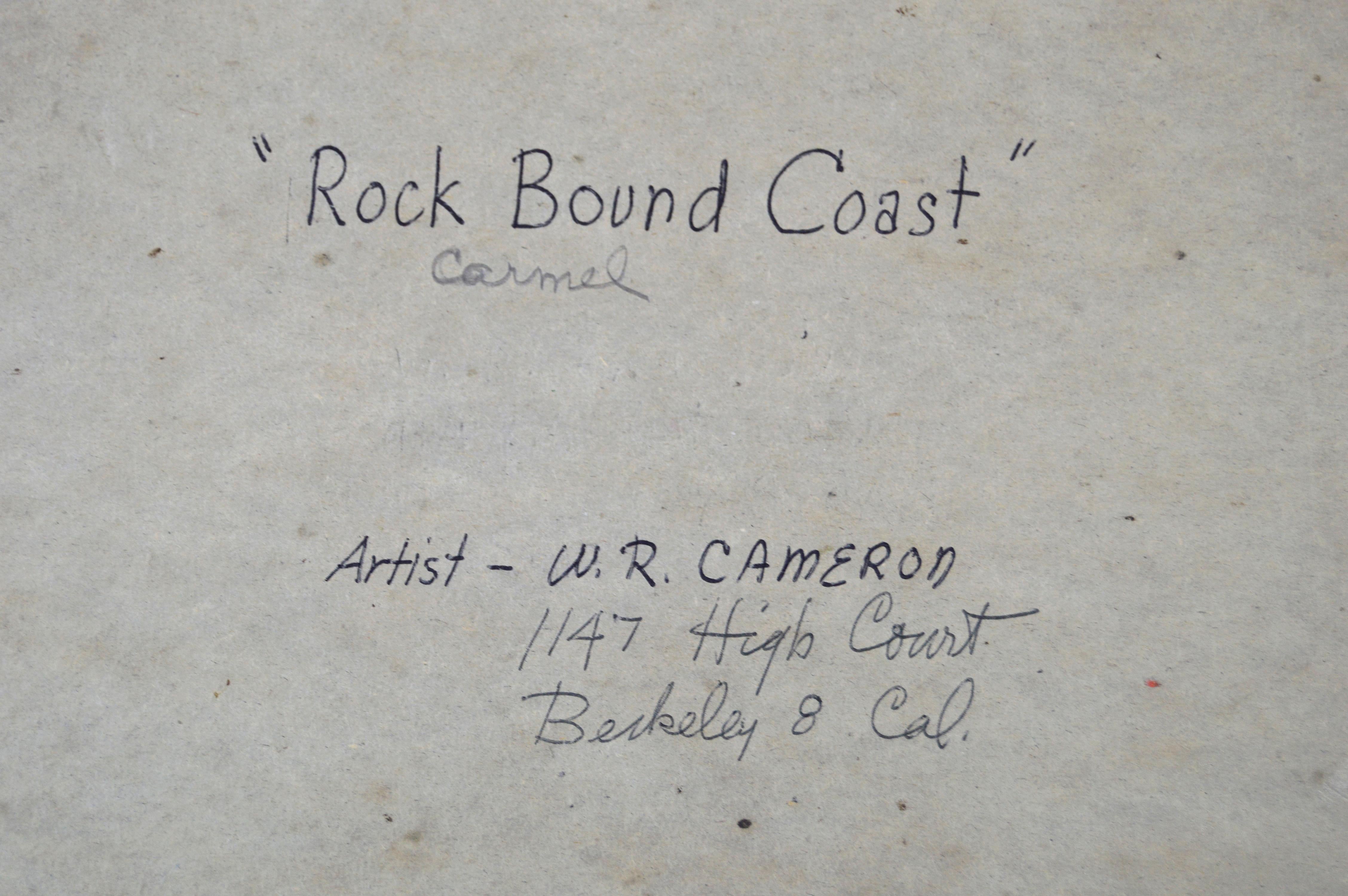 « Rock Bound Coast » (Côte du rocher) - Paysage Carmel des années 1930 1