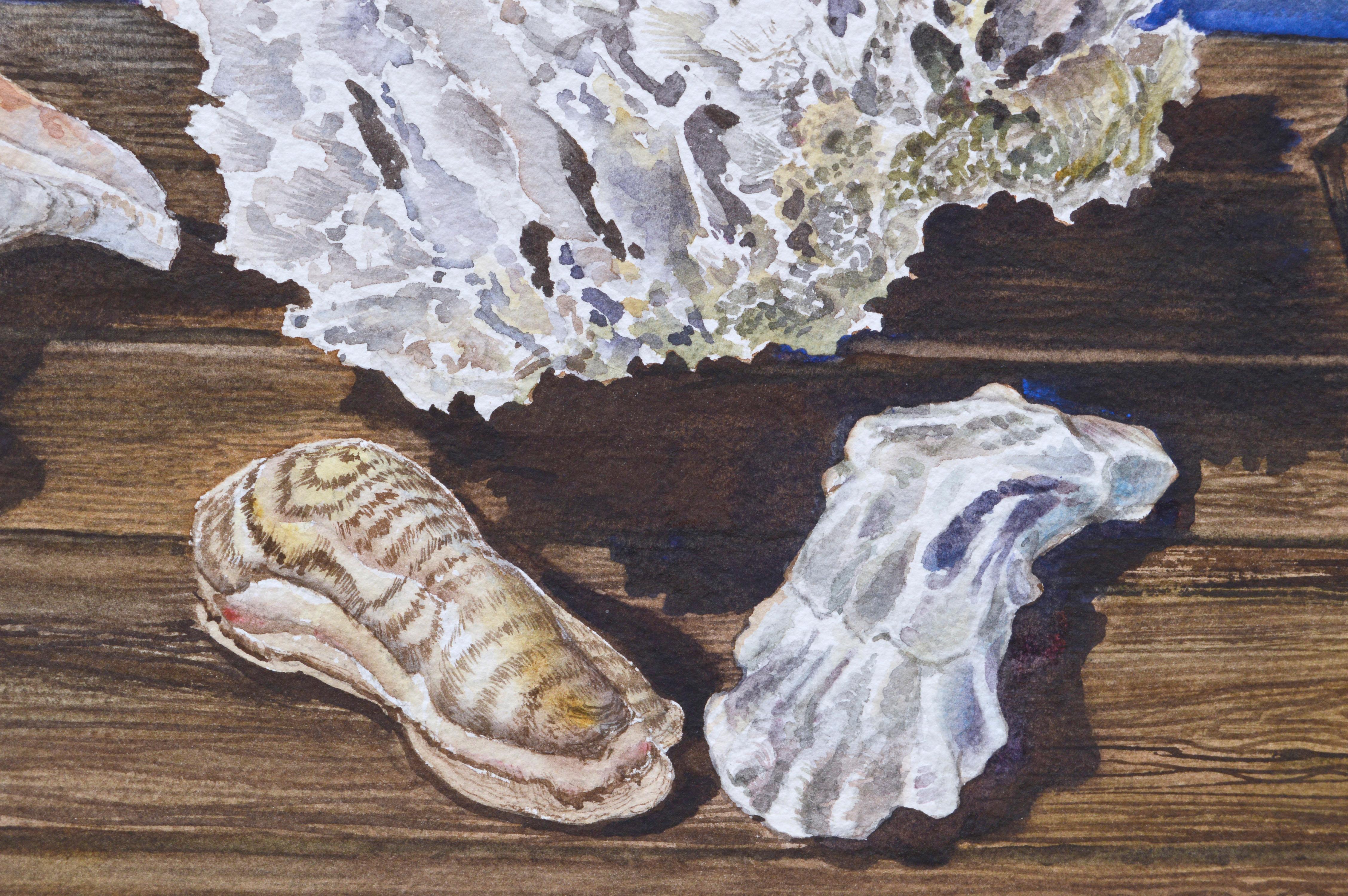 Mid-Century Muscheln und Korallen Stillleben (Amerikanischer Realismus), Art, von Joseph Yeager