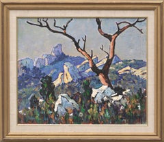 Rocky Landscape mit nackter Baumlandschaft