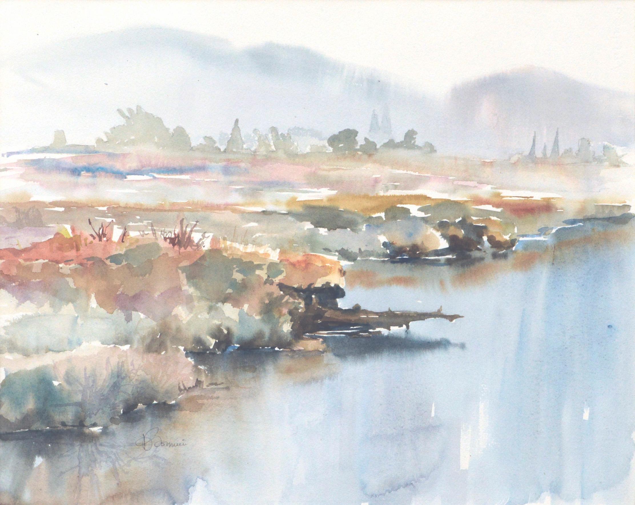 Edge of the Lake Landscape – Art von Bomier