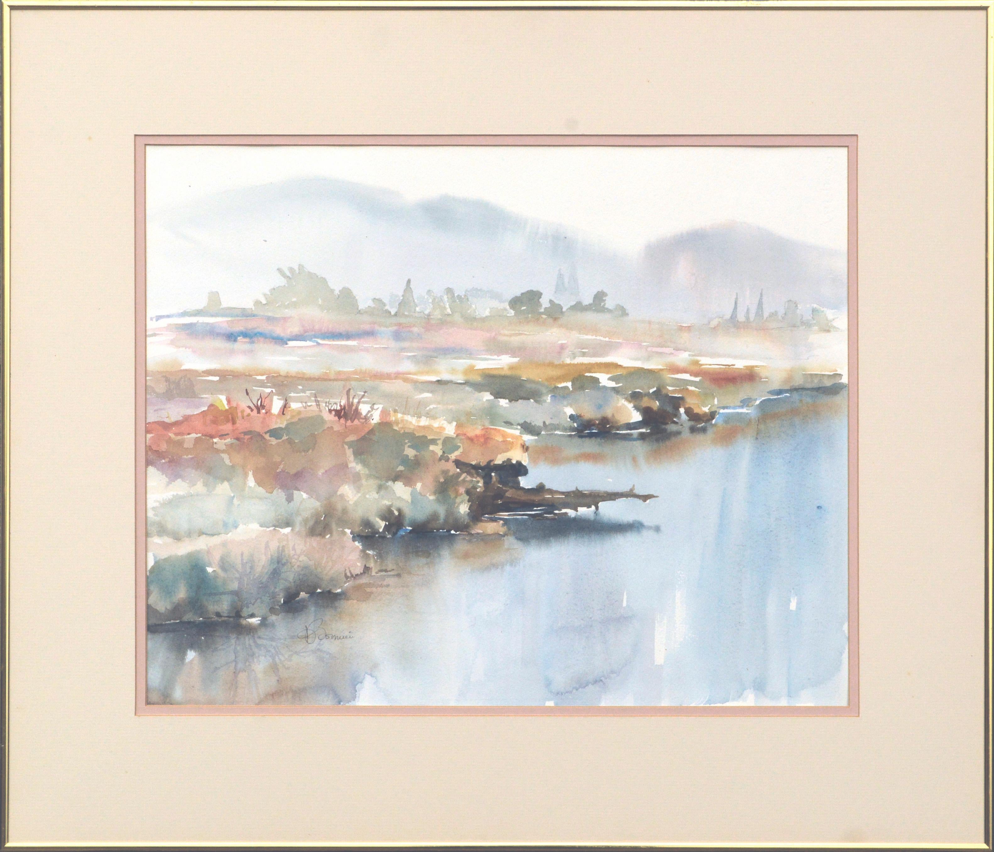 Bomier Landscape Art - Edge of the Lake Landscape