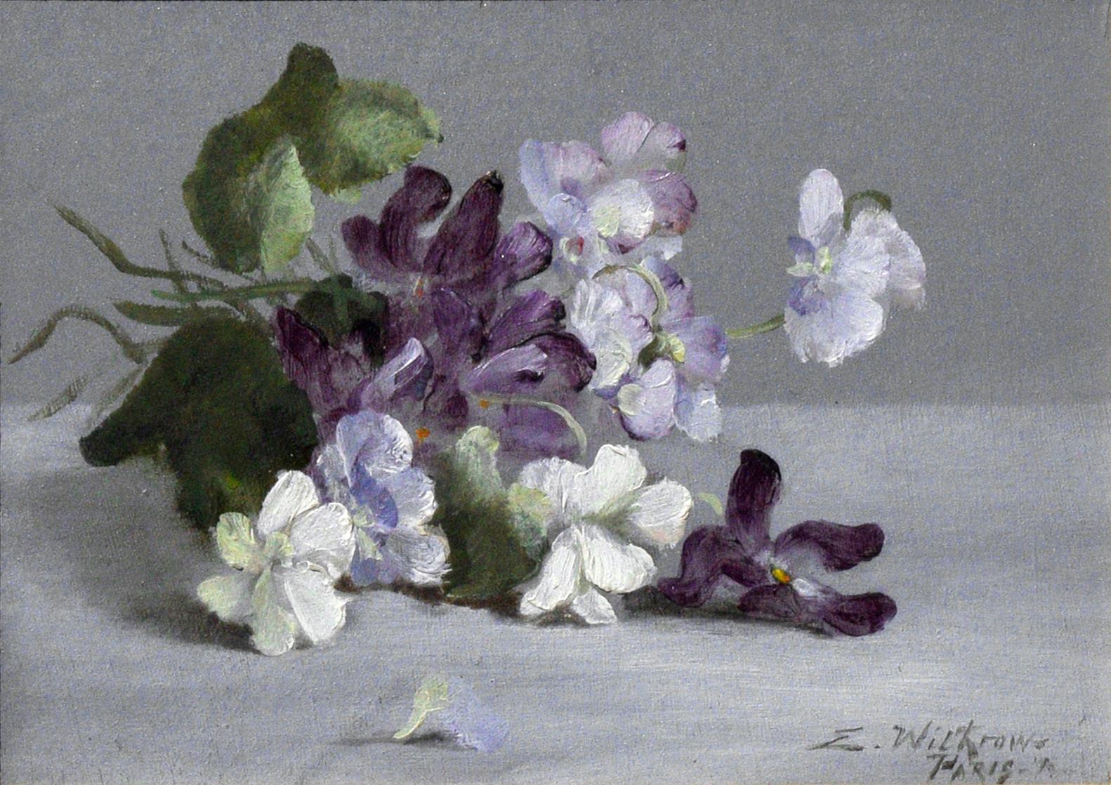 Small Flowers - Painting by Evelyn Almond Withrow