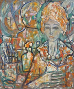 Waiting at the Bar - San Francisco Modernist Figurative