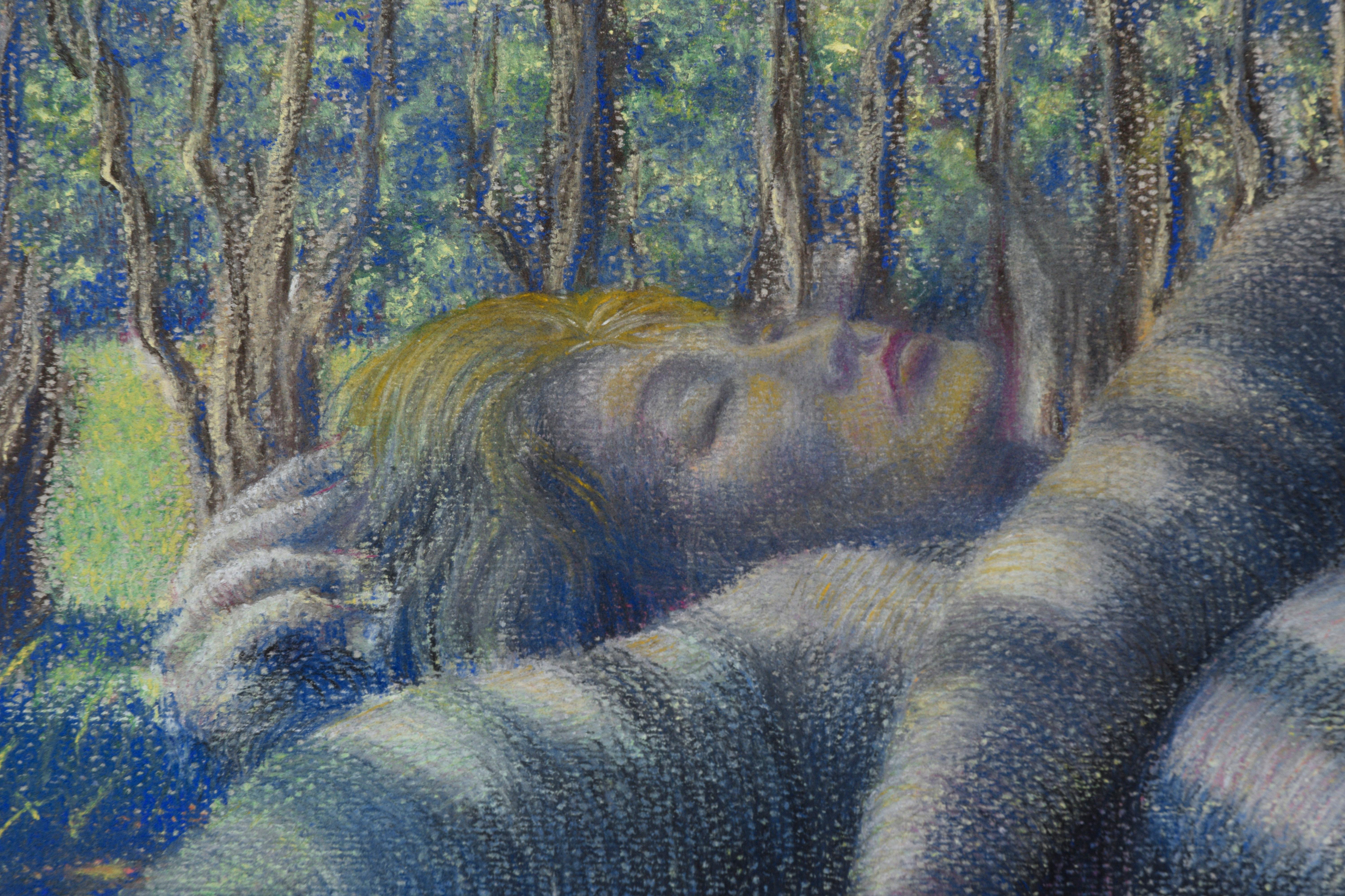 Sleeping Among the Trees (Endormi les arbres)  Paysage figuratif  - Impressionnisme américain Art par Ken Bower