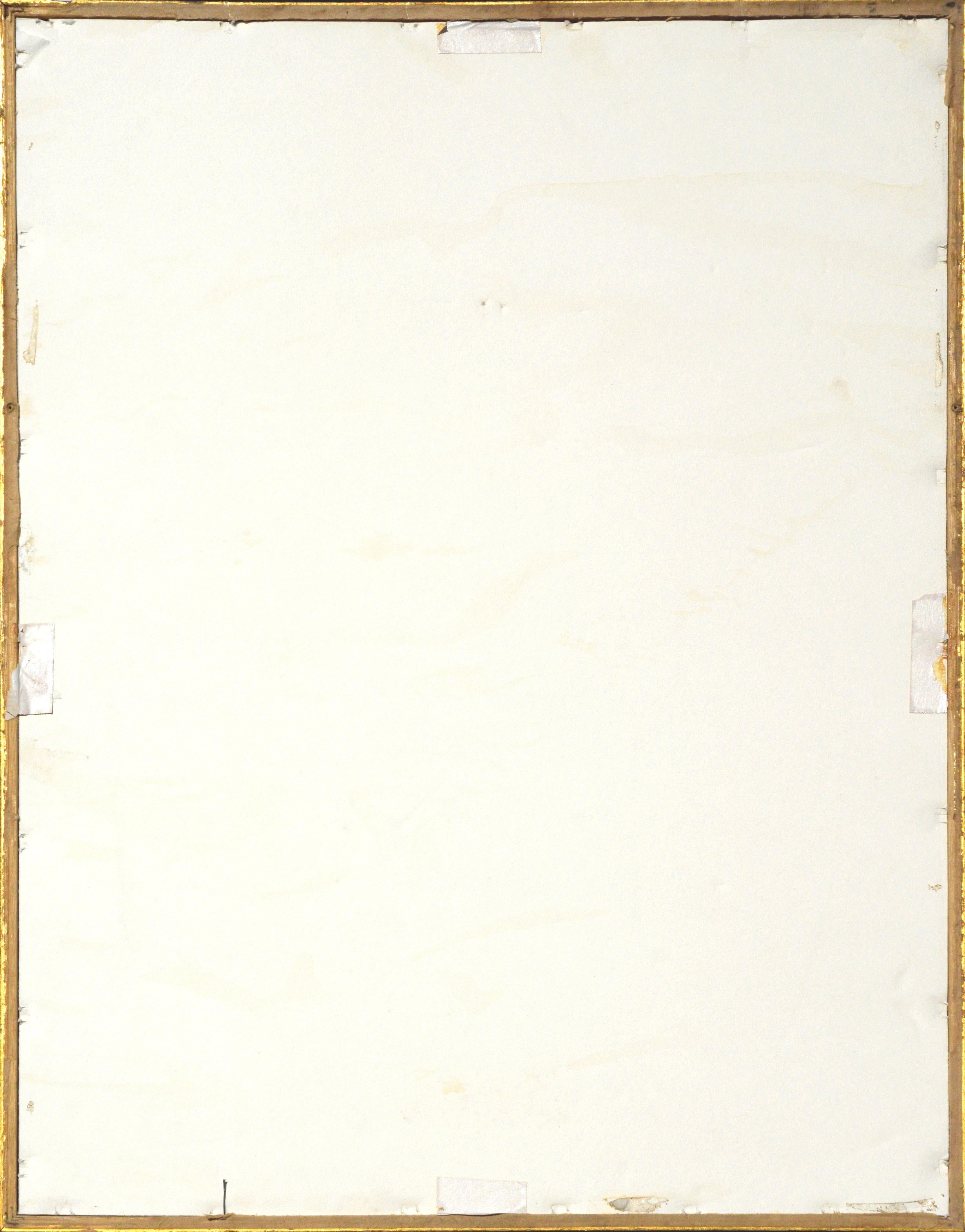 Dibujo figurativo a carboncillo de mediados de siglo, 