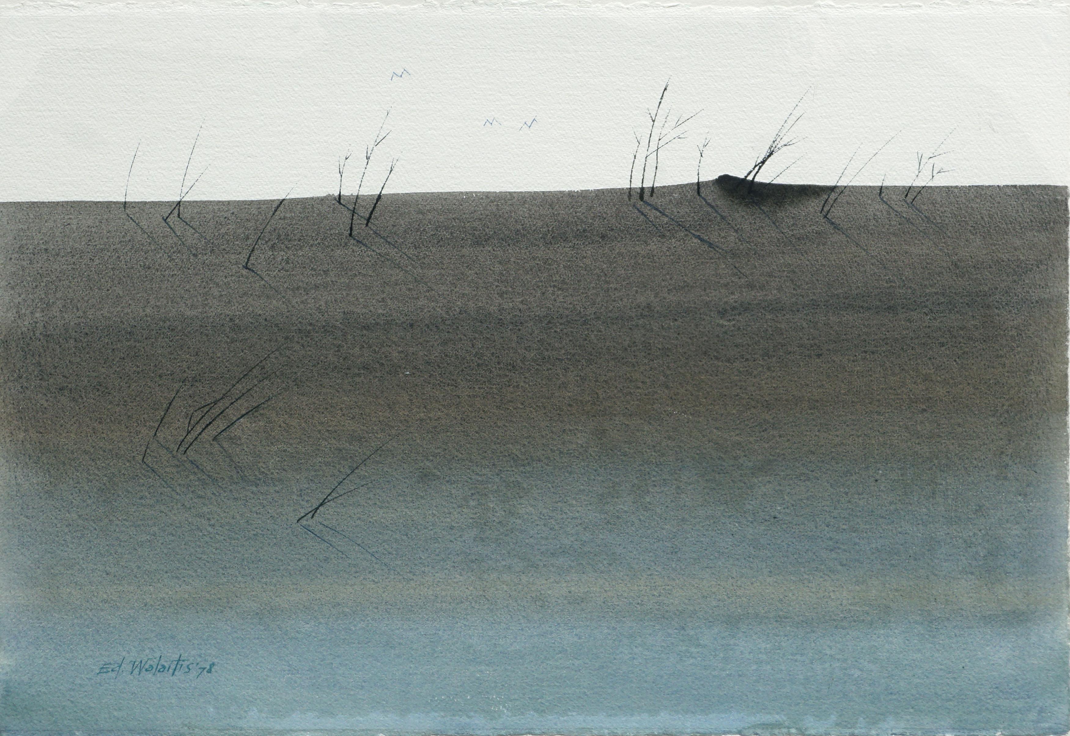 Paysage minimaliste de plages de sable - Painting de Edward Walaitis