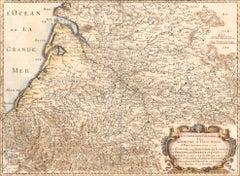 Guienne et Gascogne (Hand-Colored Map of French Provinces)