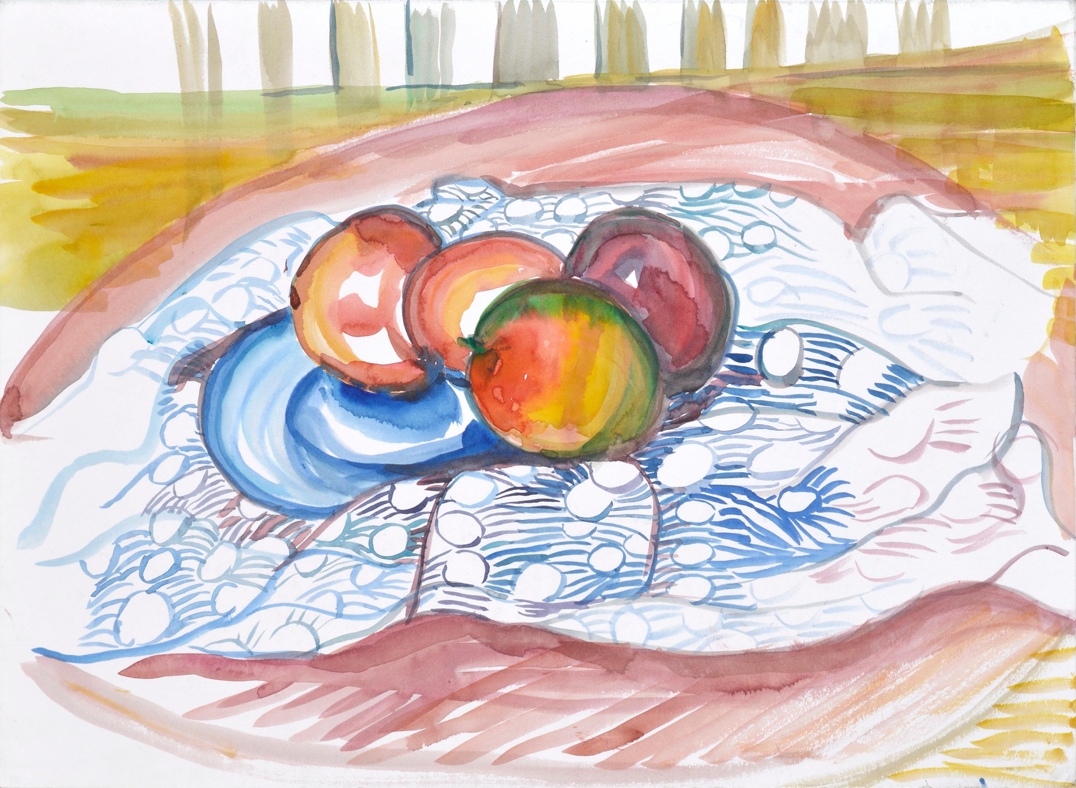 Virginia Hughins Still-Life – Stillleben mit Äpfeln