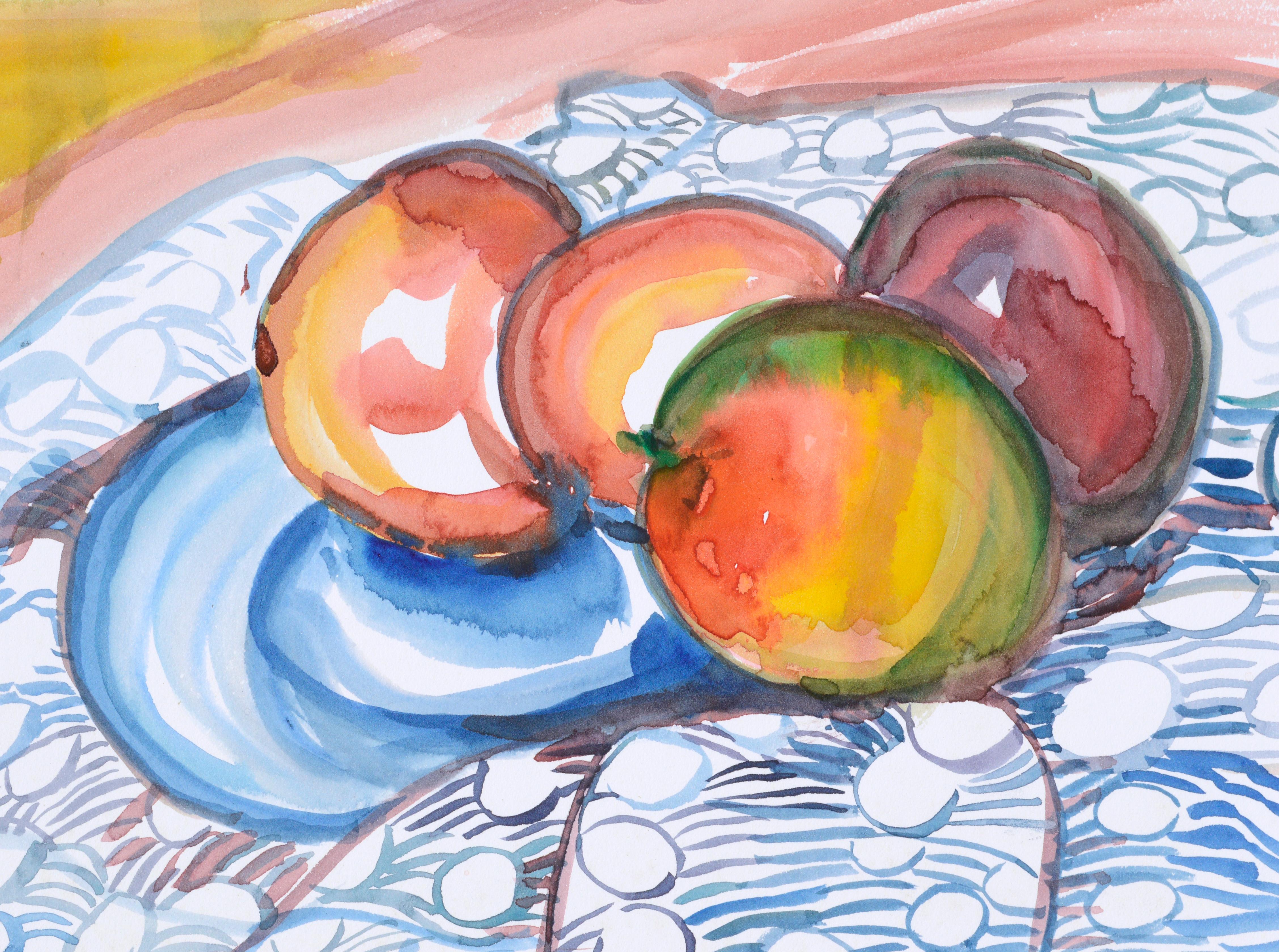 Stillleben mit Äpfeln – Art von Virginia Hughins