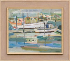 Vintage "Moss Landing" Harbor Landscape