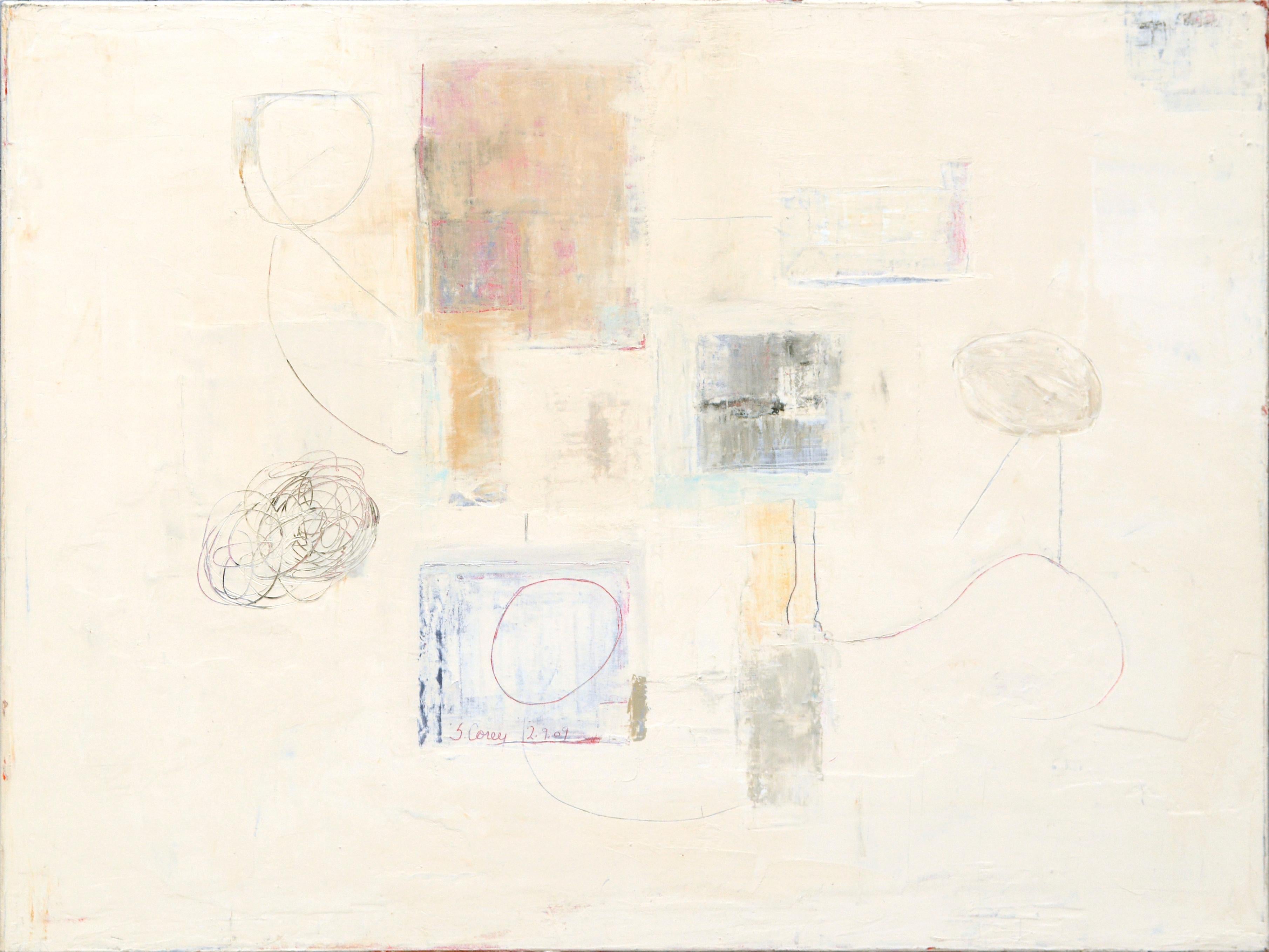 Sandra Corey Abstract Painting - Abstract Minimalist Composition
