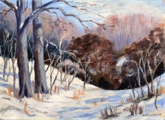 Mid Century Brow of the Hill Winter Landscape