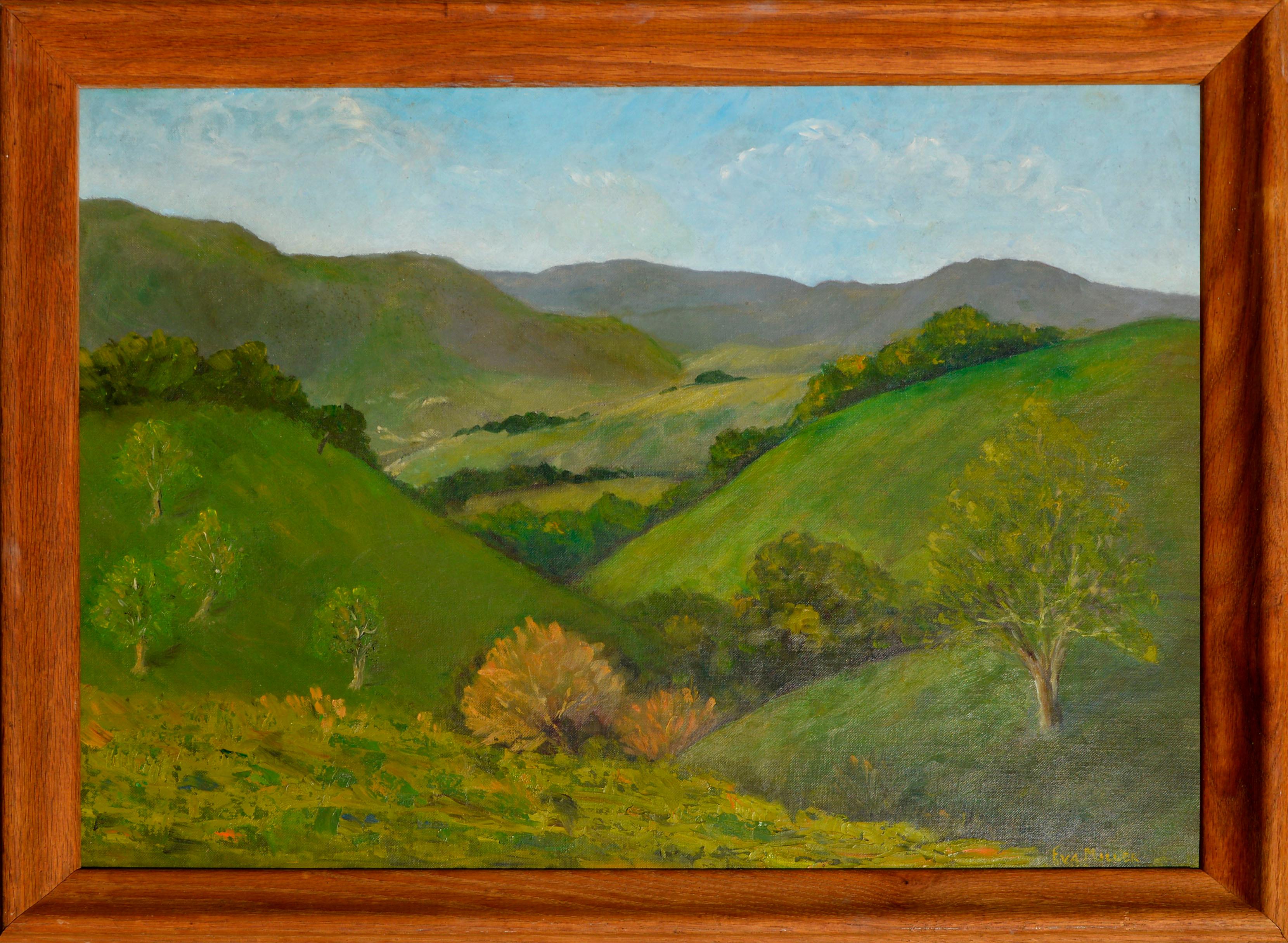 Eva Muller Landscape Painting - Mid Century Monterey Ranch Landscape