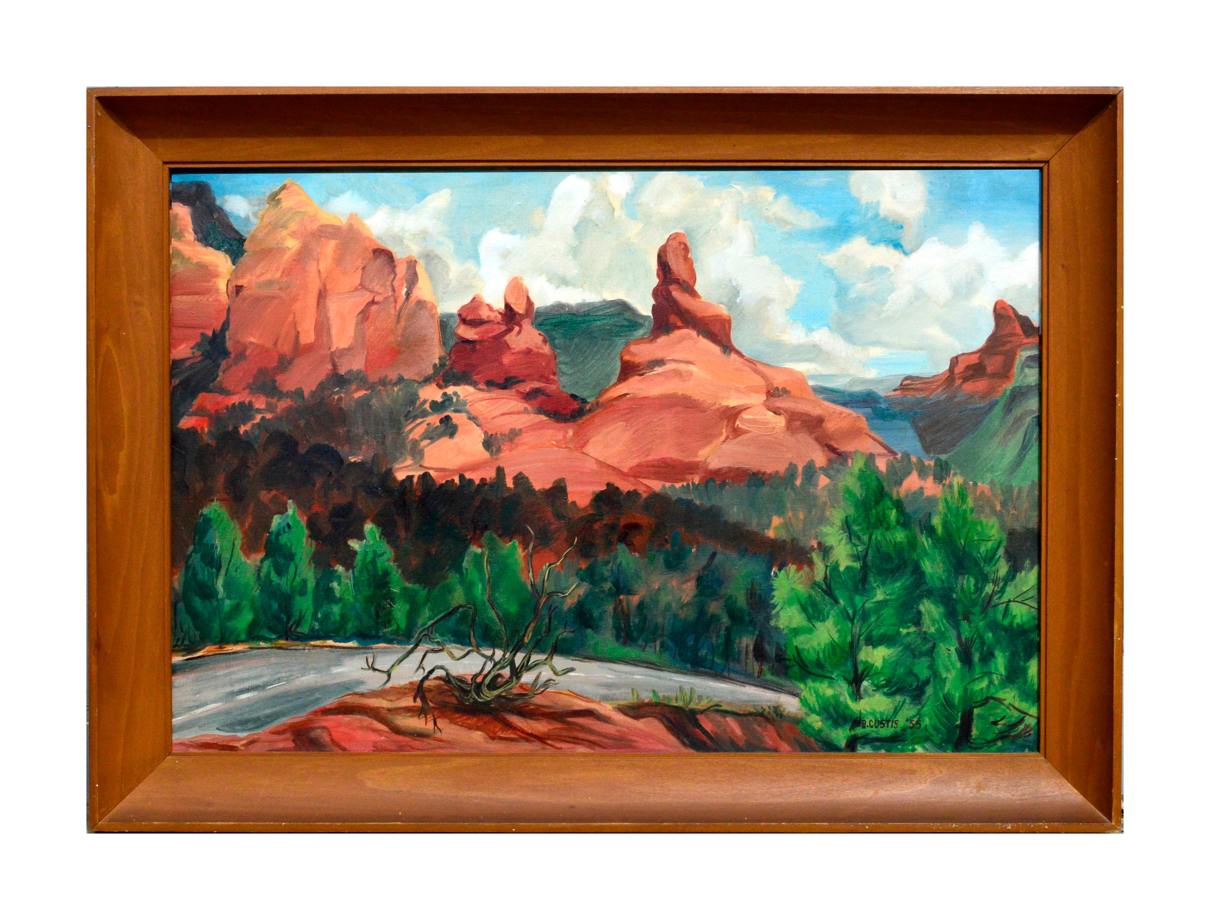 Bob Custis Landscape Painting - Mid Century South Coyote Buttes, Arizona Landscape