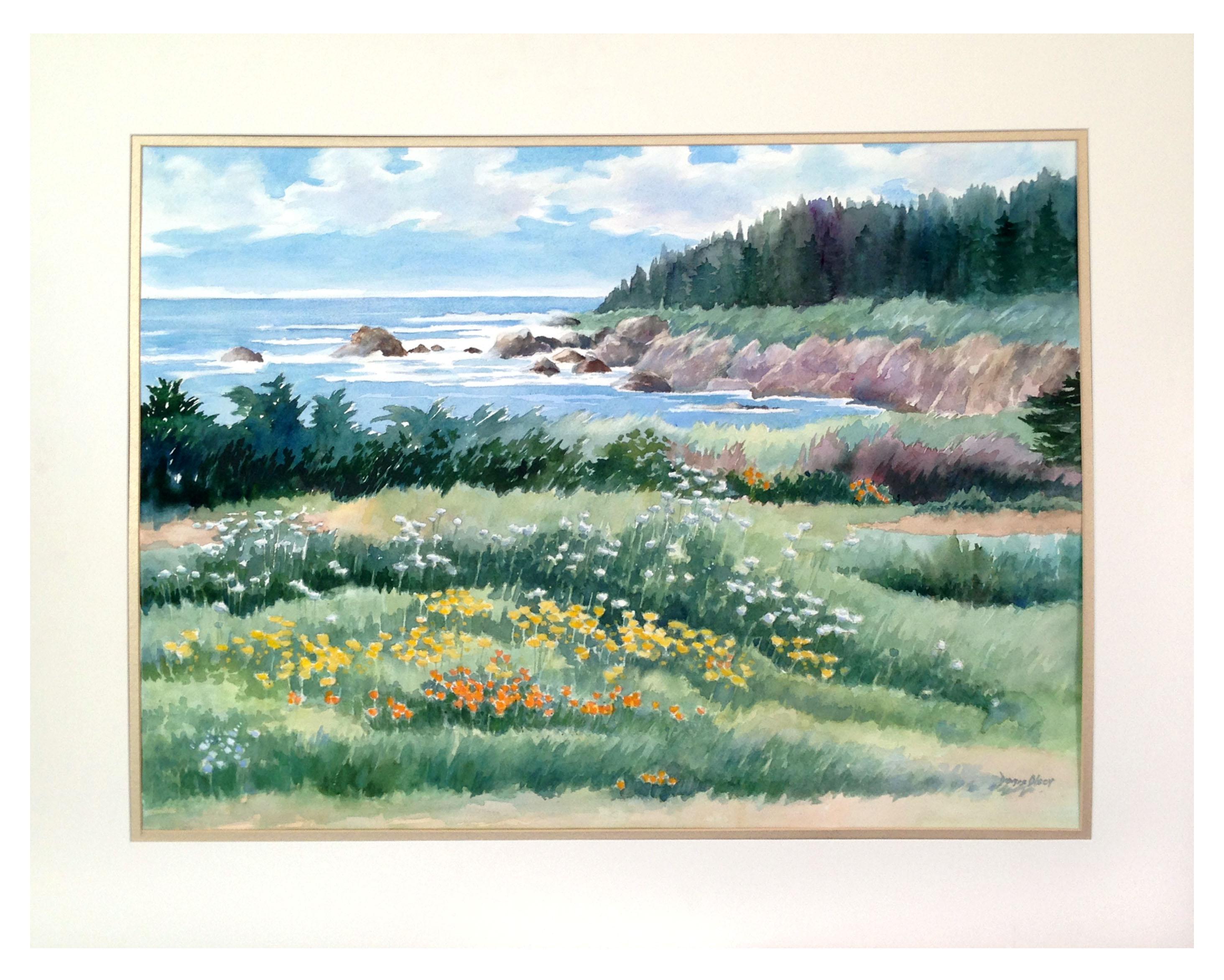 Doris Olsen Landscape Painting - Summer Cove California Landscape