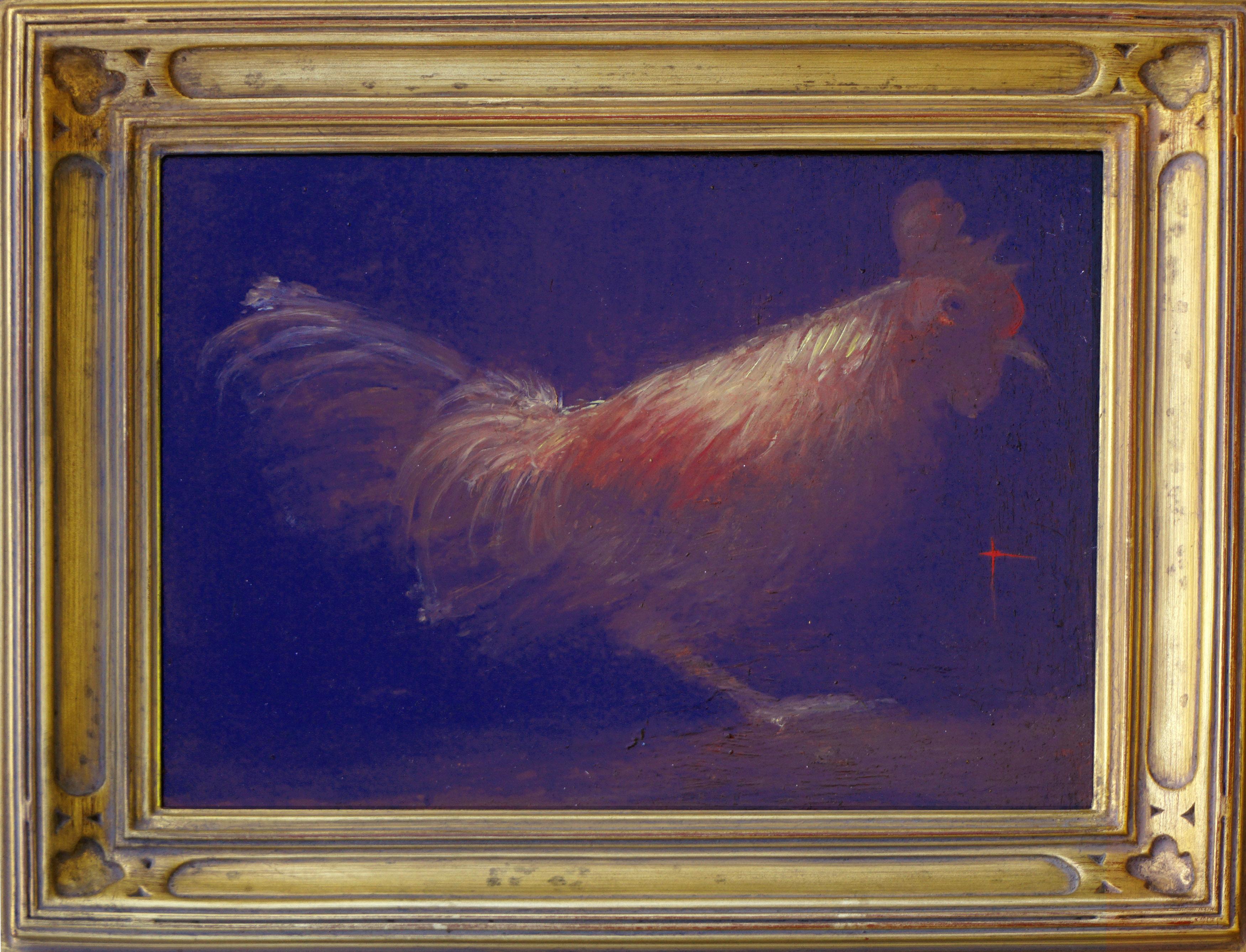 Charles Kolnik Animal Painting - Portrait of a Rooster