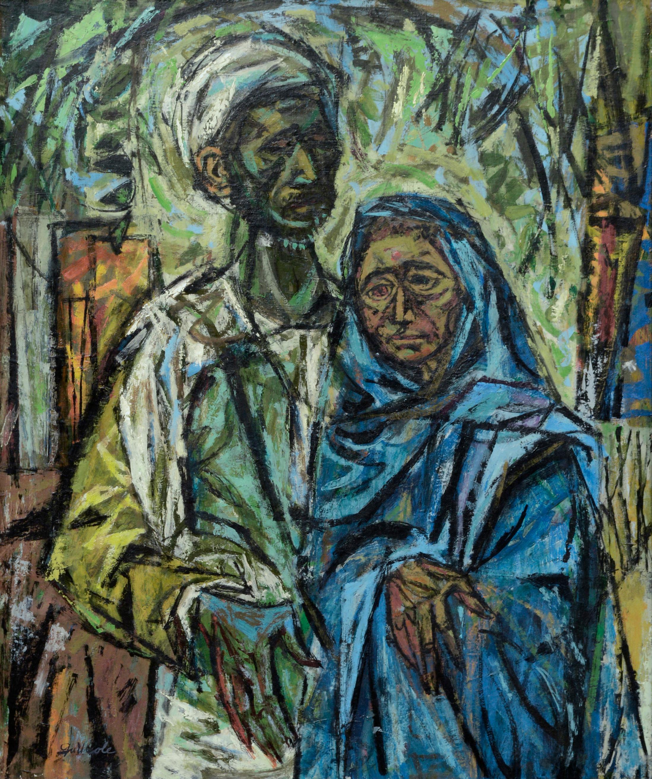 „Faith“:: Porträt eines Paares aus dem Nahen Osten:: ausgestellt von Artists Equity New York – Painting von Gail Cole