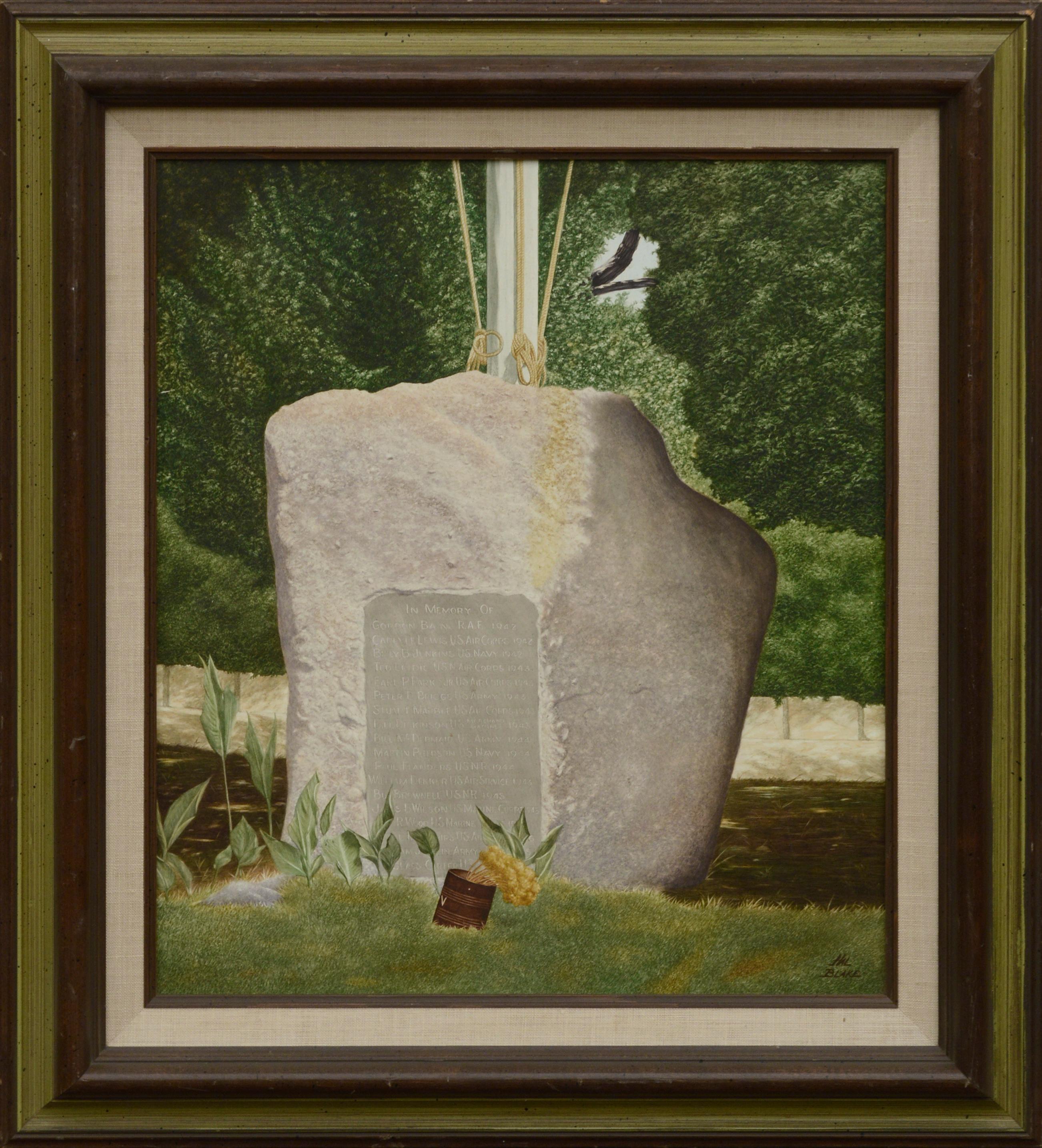 Hal Blake Still-Life Painting - Carmel, California WWII Memorial Still-Life 